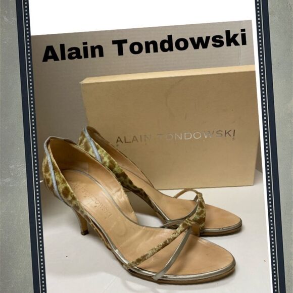 Alain Tondowski Designer Snake Heels 38.5 8 - Picture 1 of 6
